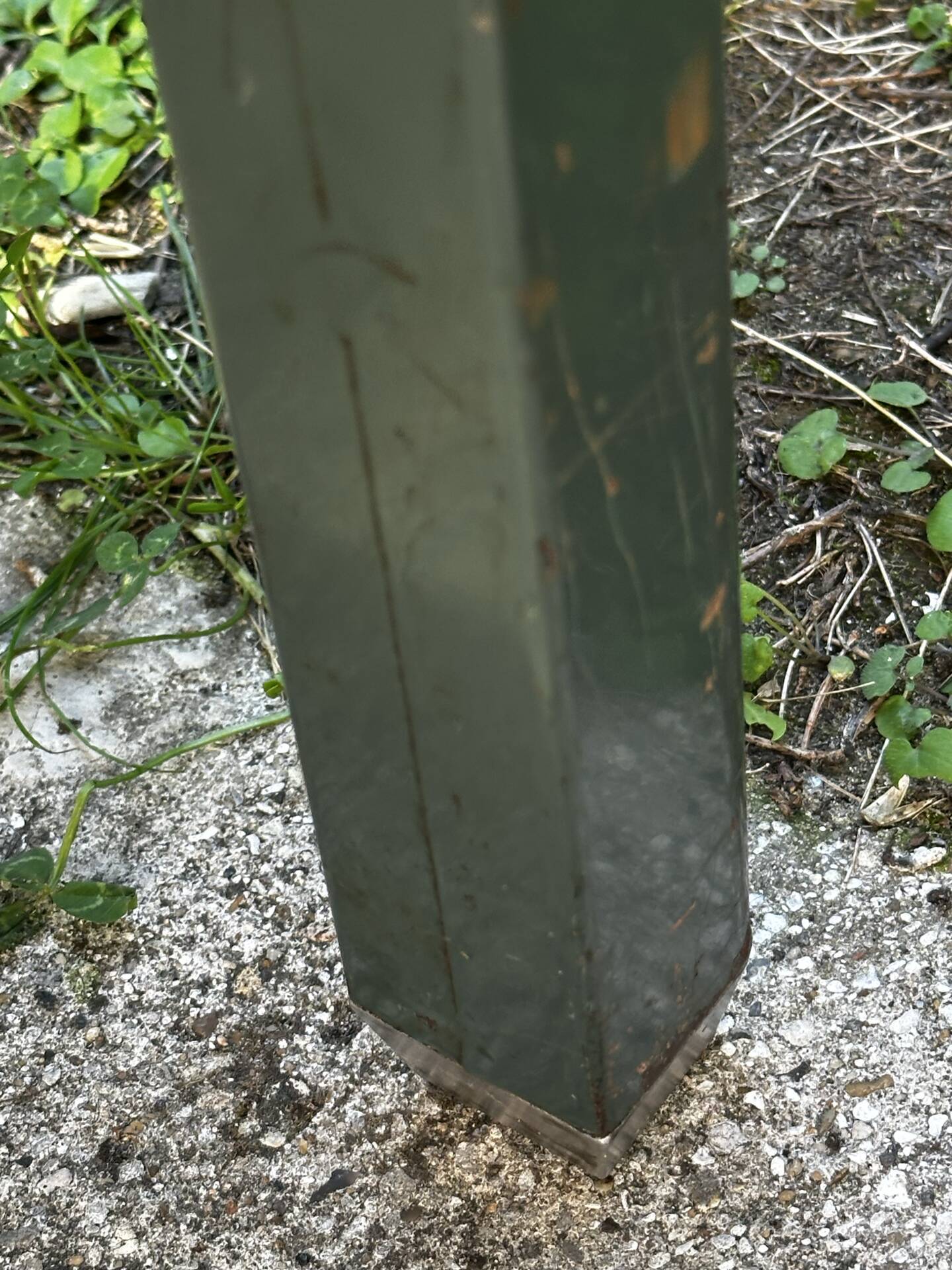 Vintage green metal industrial desk – 1950s