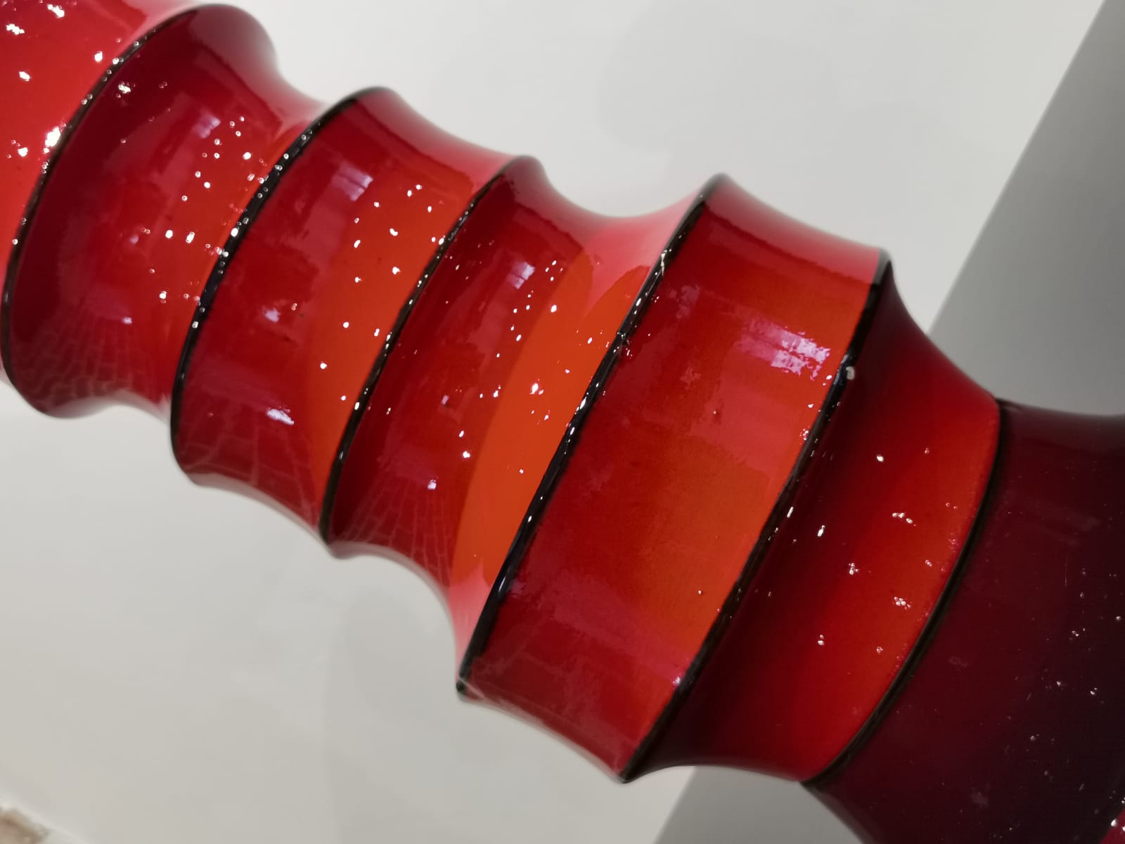 Vase XL west germany 267-48 glossy red ceramic