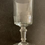 12 antique blown stemmed glasses, Mirabeau model of Baccarat