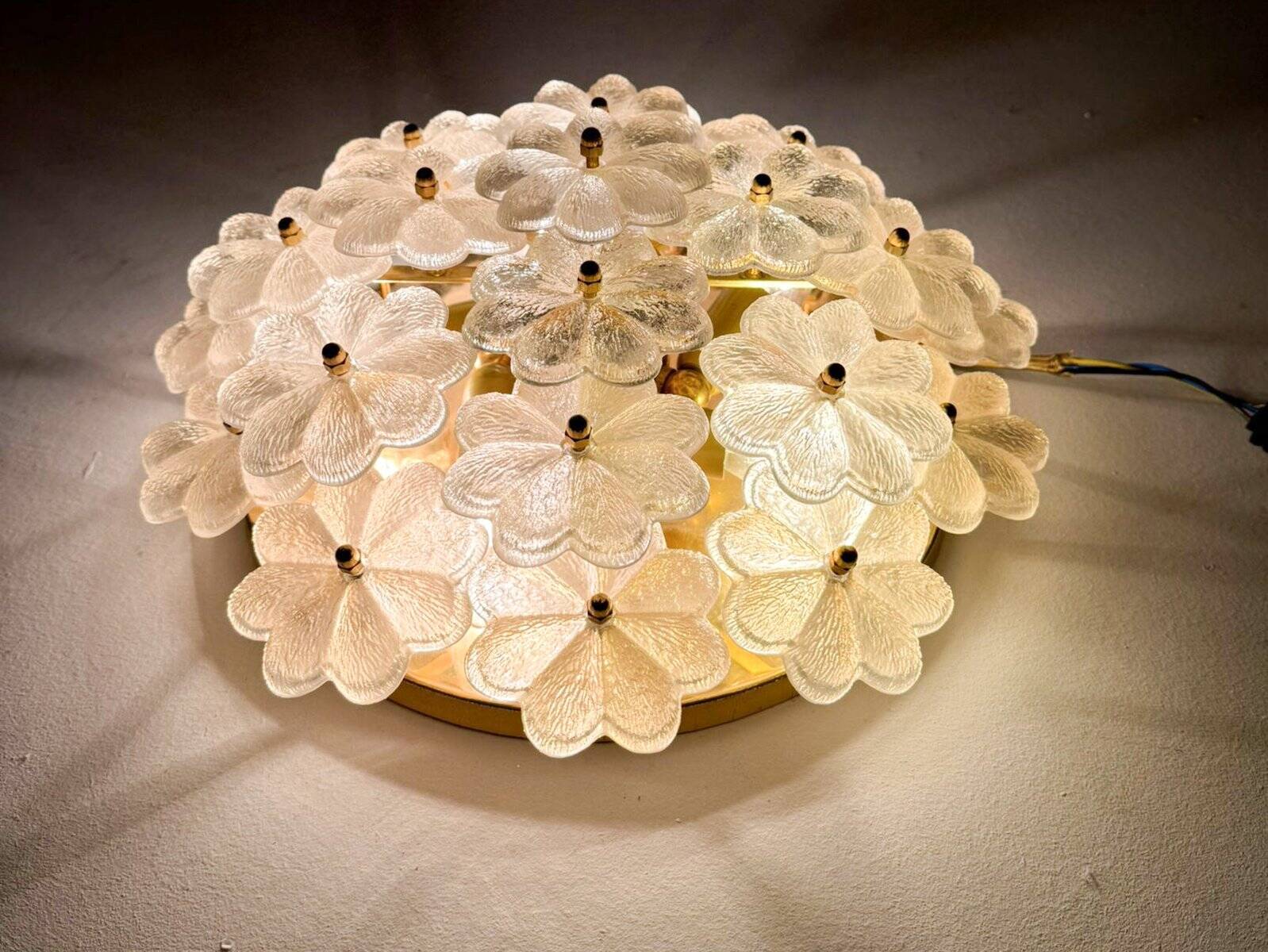 Modern mid-century wall lamp with floral pattern by Ernst Palme, 1960s