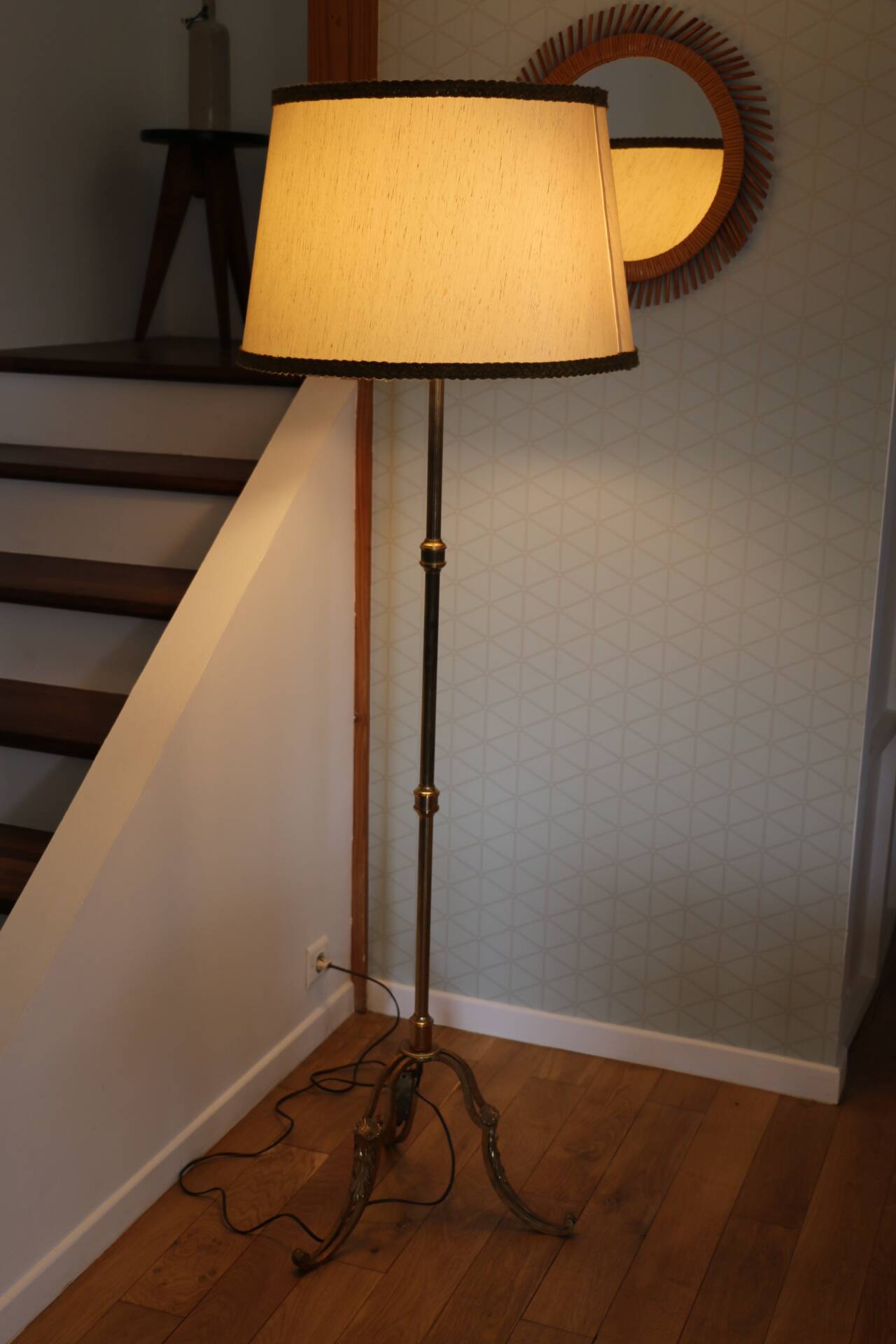 Brass floor lamp