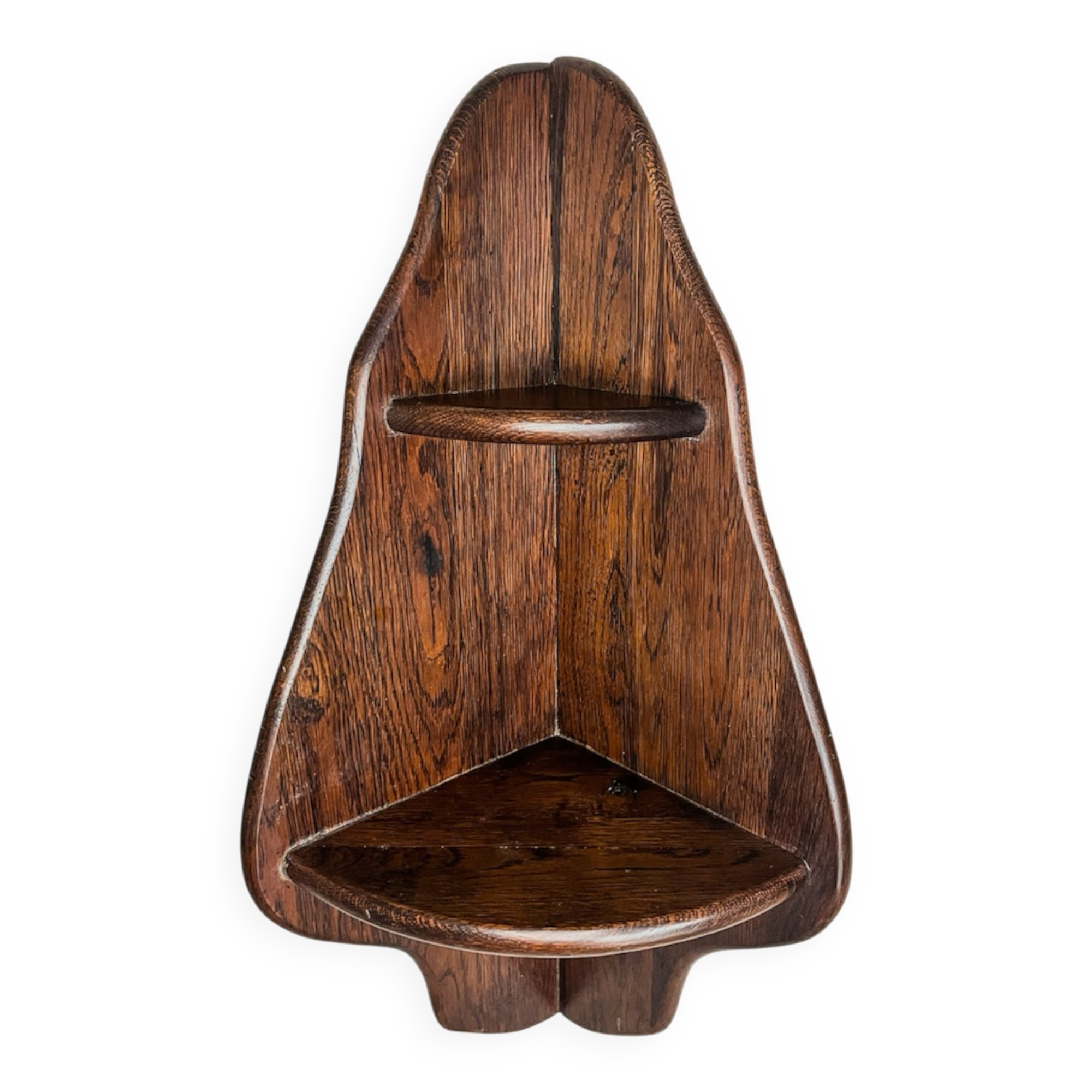 Antique corner shelf (corner unit) in solid oak