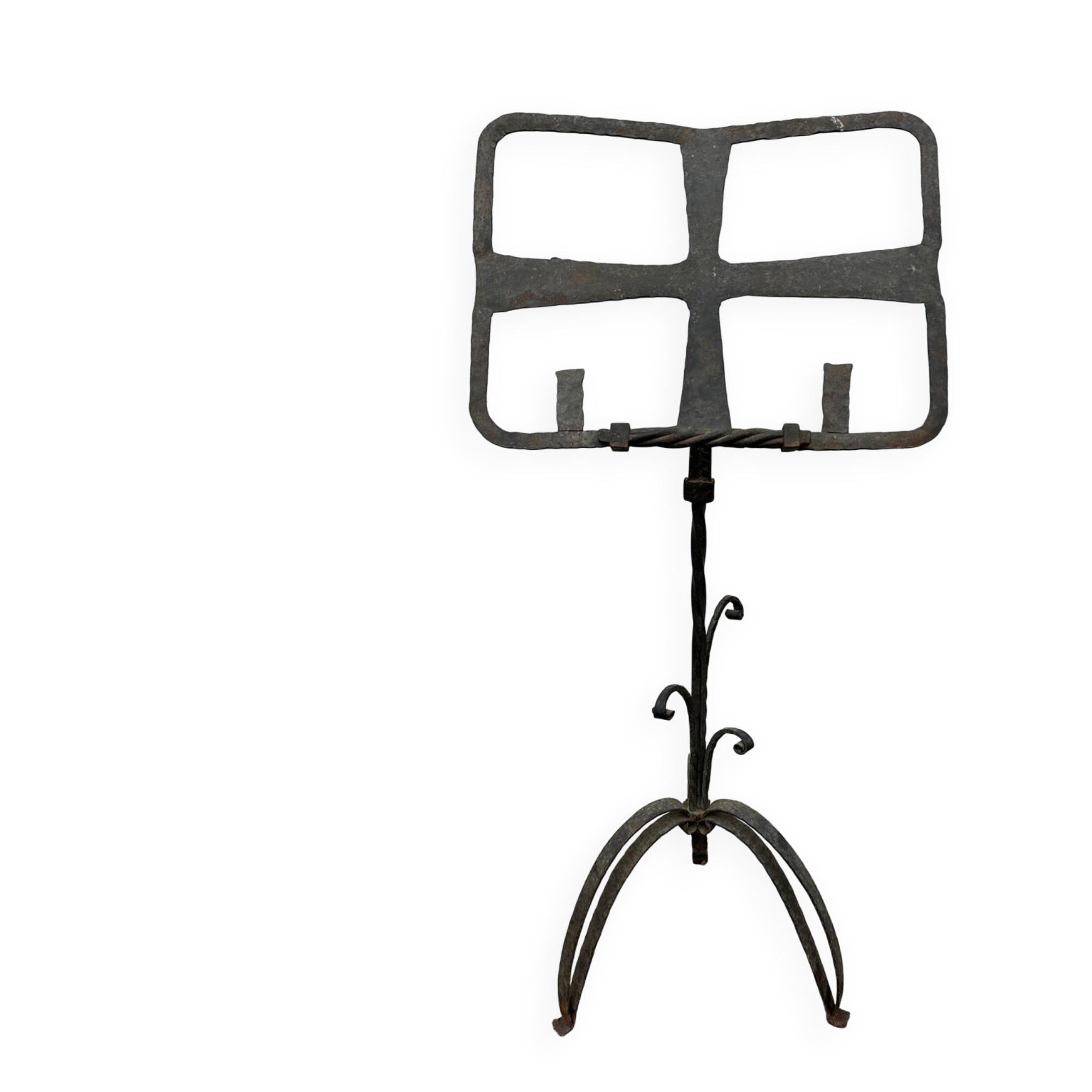Ancient church lectern, wrought iron music stand