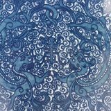 Boîte à thé ancienne chinoise en porcelaine blanc bleu