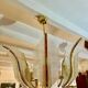 Venini Palm chandelier in glass and gilding, Italy 1980