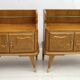 Paire de tables de chevet italiennes en frêne, style Mid-Century Modern, années 1950