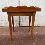 Vintage wooden desk table with one drawer