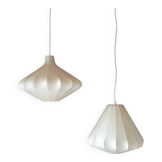 Pair of cocoon pendant lights A.Castiglioni 1960