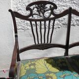 Art Nouveau Italian walnut bench