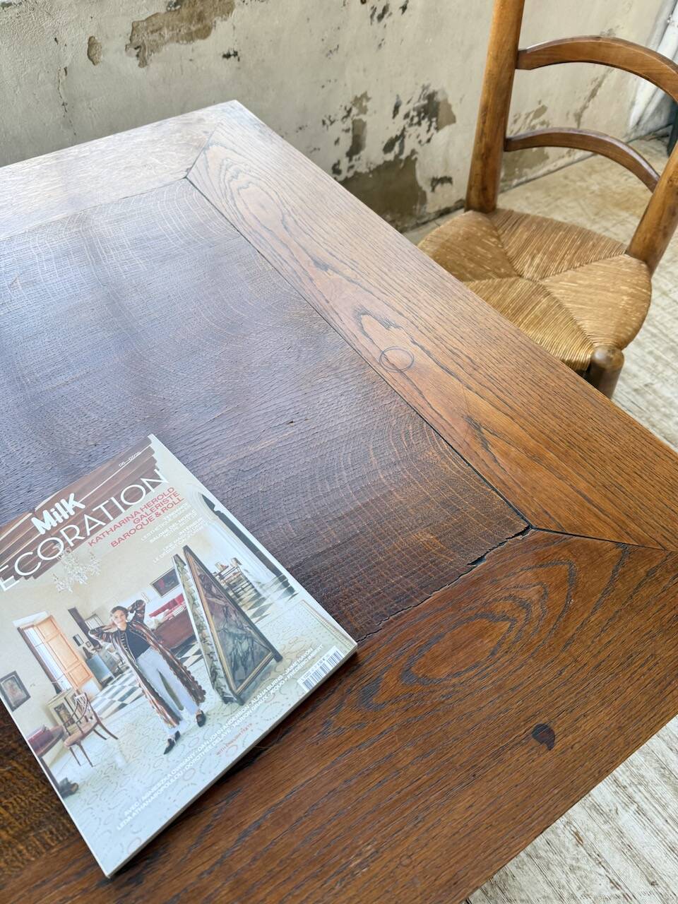Dudouyt oak dining table 1940