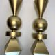 Design pair of torches geometric décor around 1970