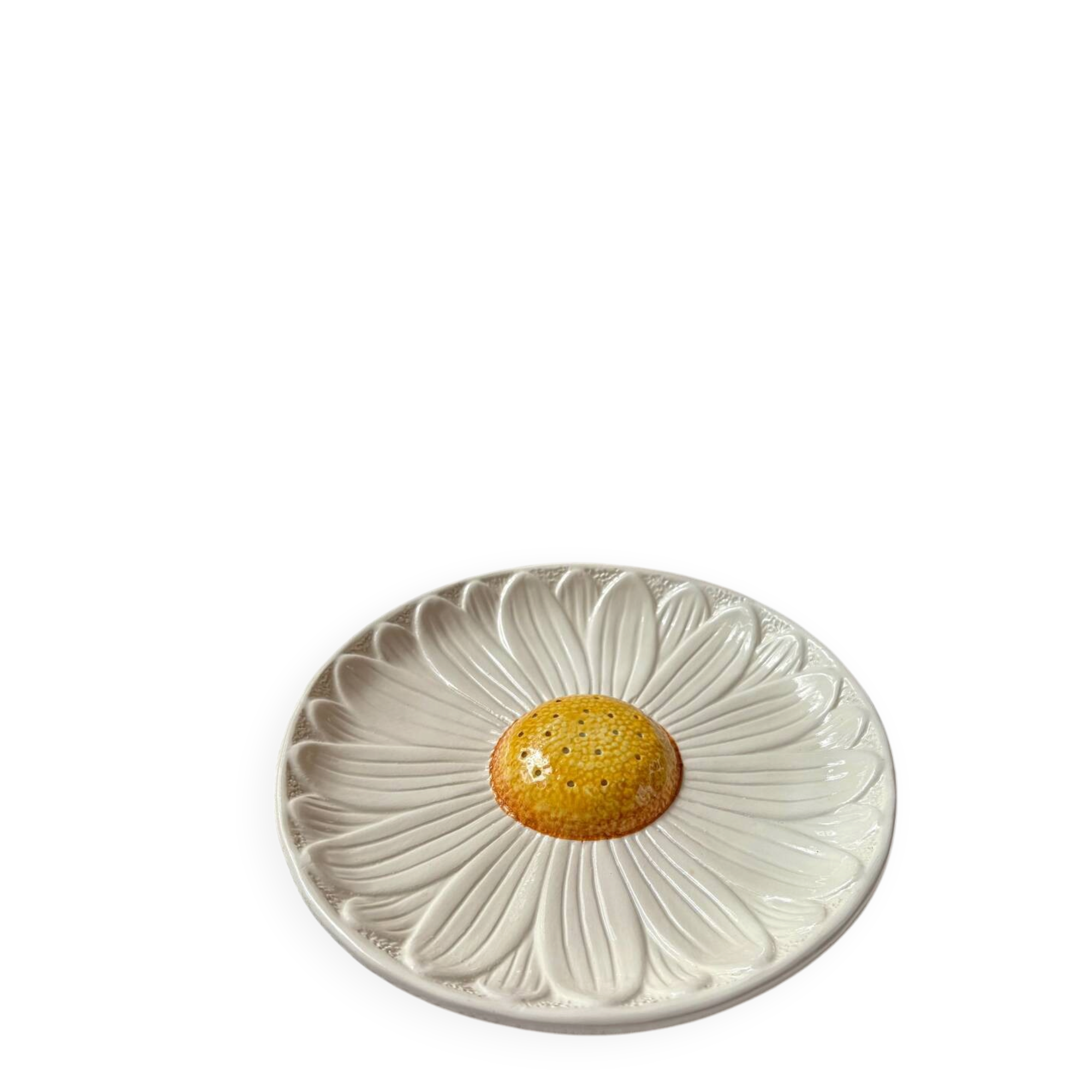 Assiette de présentation apéritif barbotine marguerite