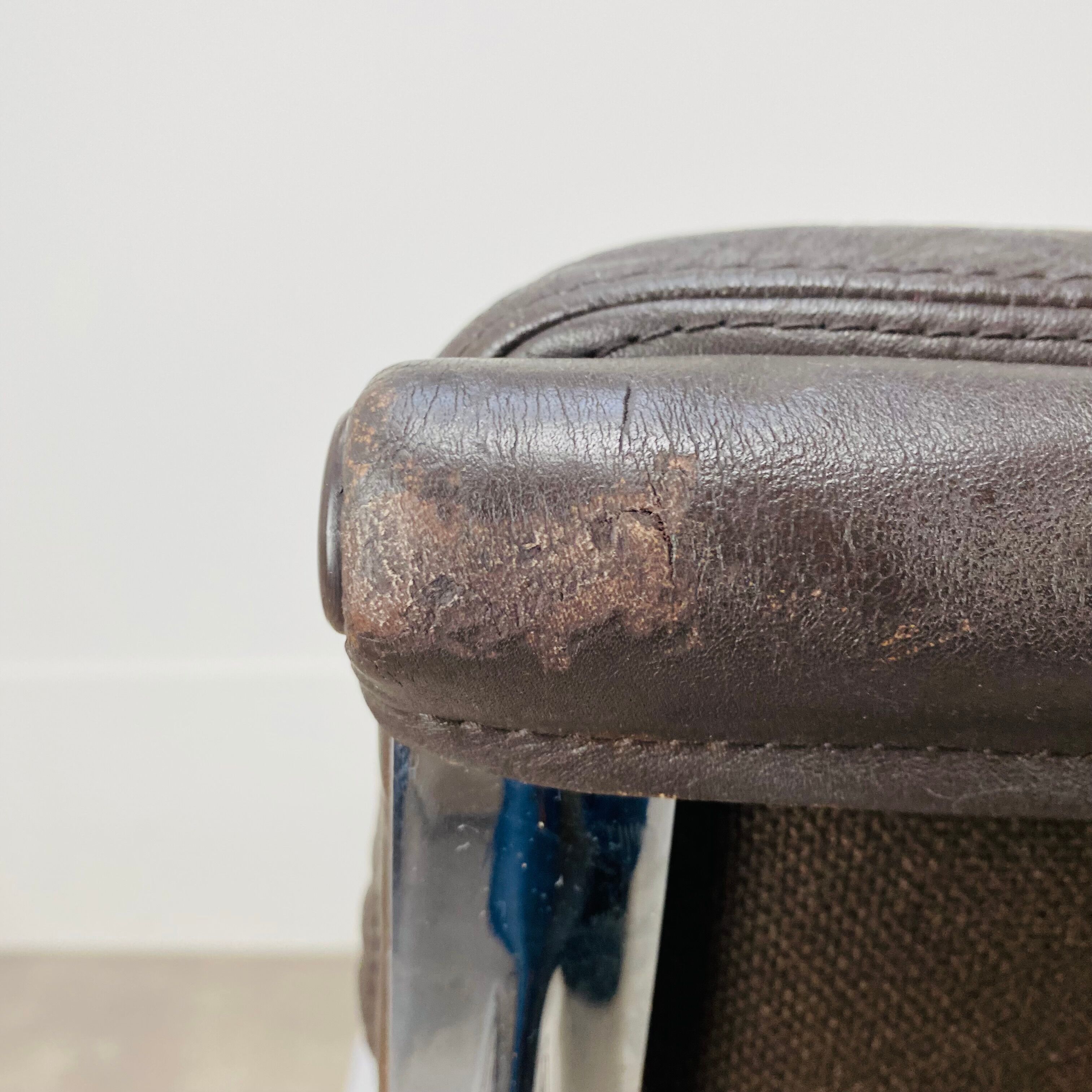 Armchair Ea 216 Eames edition Herman Miller brown leather