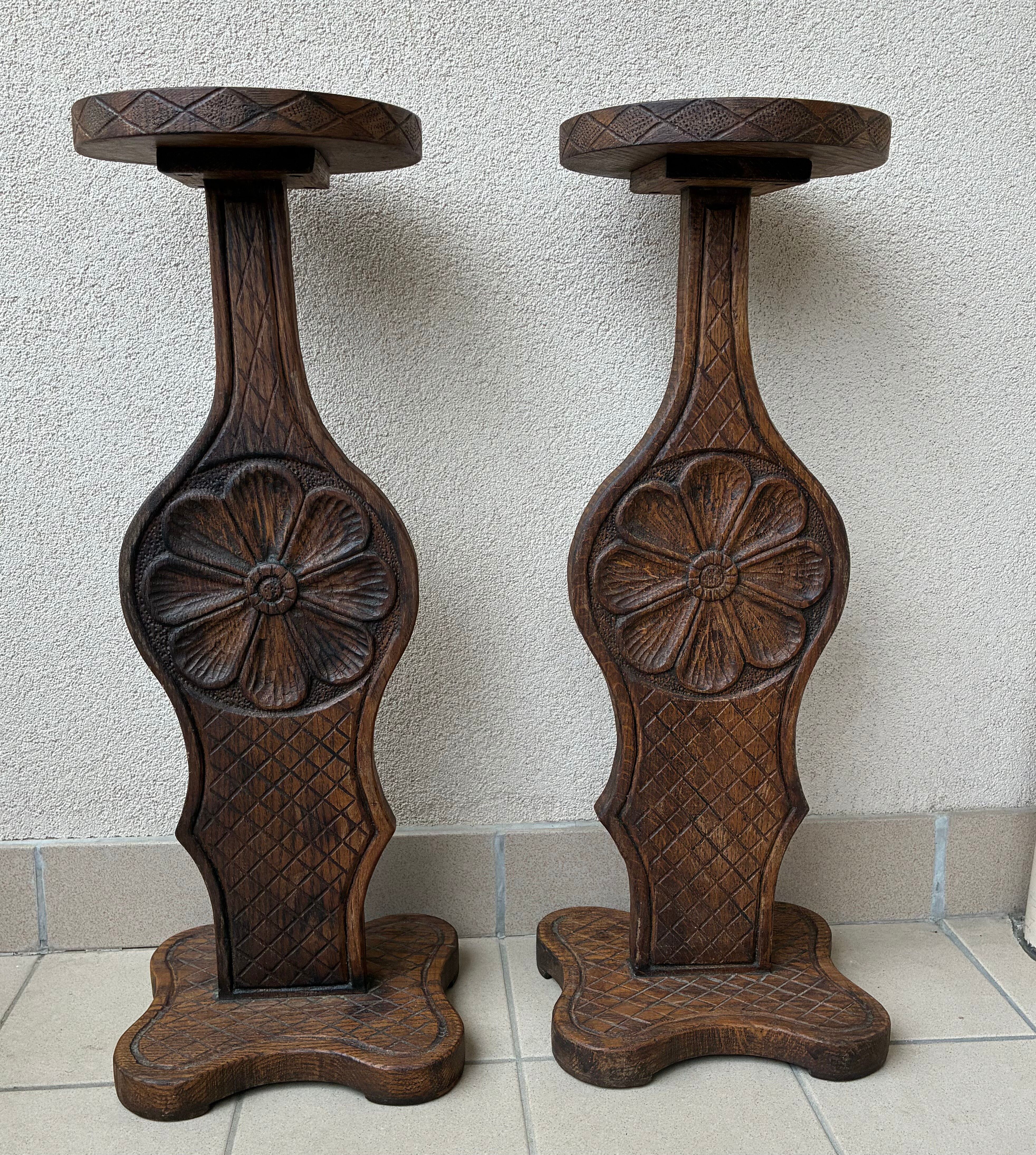 Paire de Porte-plantes vintage