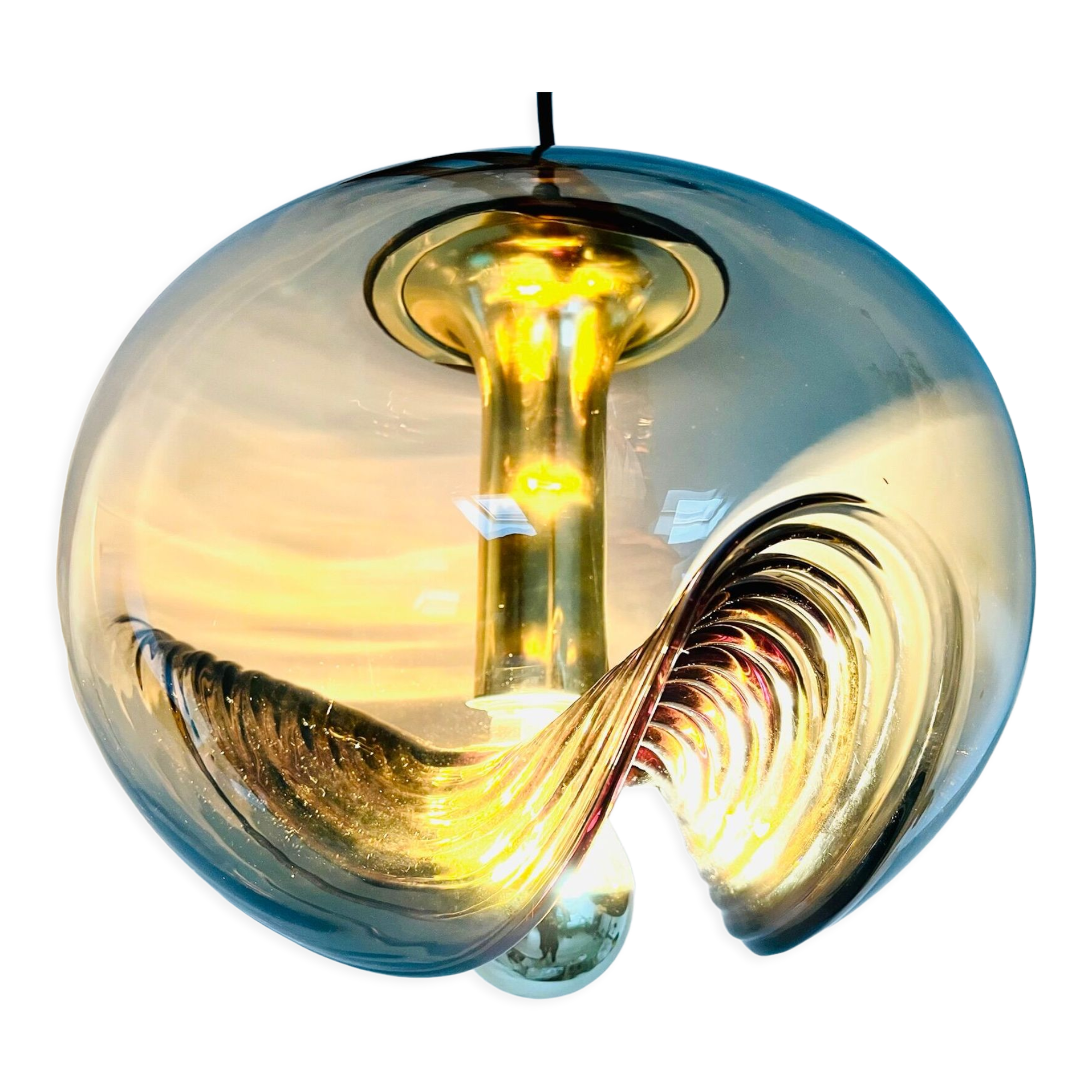 Glass pendant "Wave" / " Anemone" by Peill & Putzler