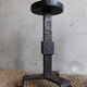 Pair of large brutalist cast iron candlesticks from the 50s