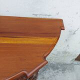 Louis XVI style half-moon console decorated