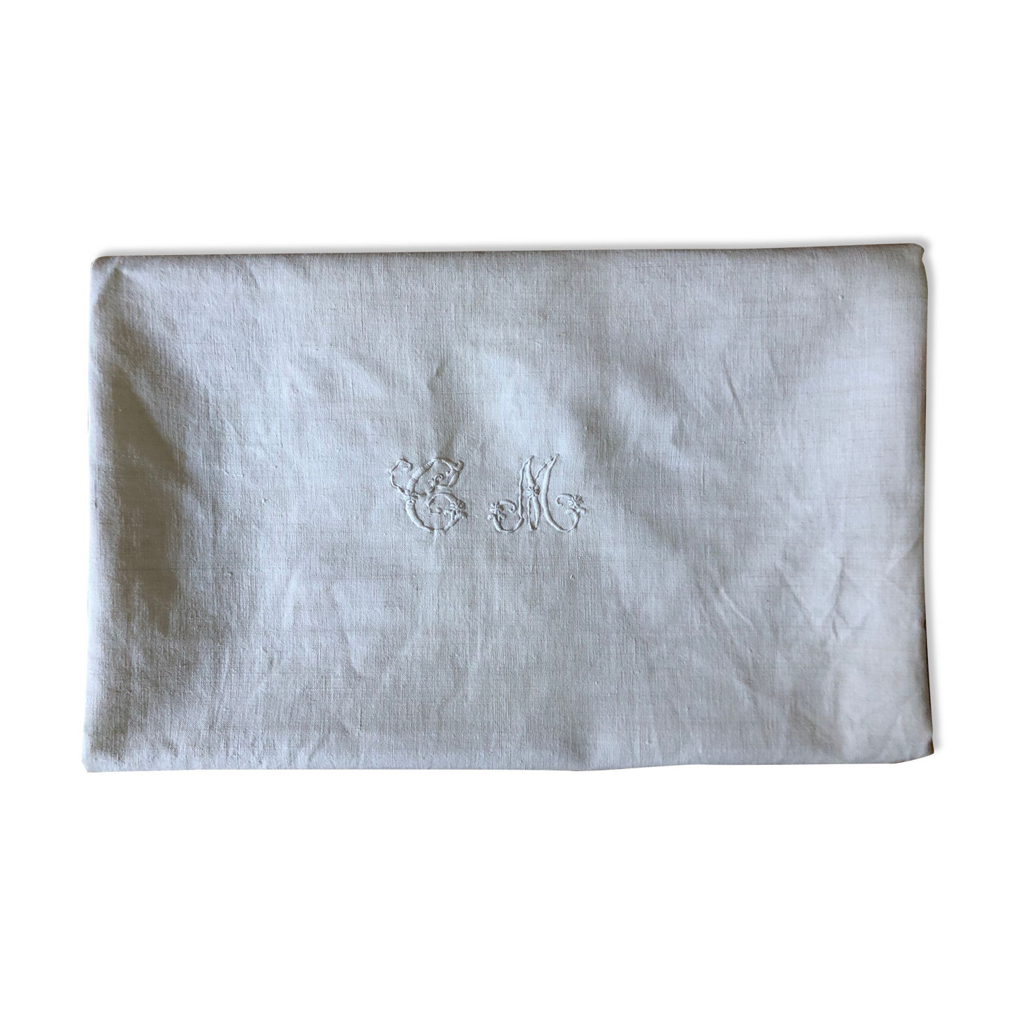 Winegrower's tablecloth, embroidered bedding and monogram