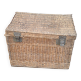 Vintage wicker storage trunk