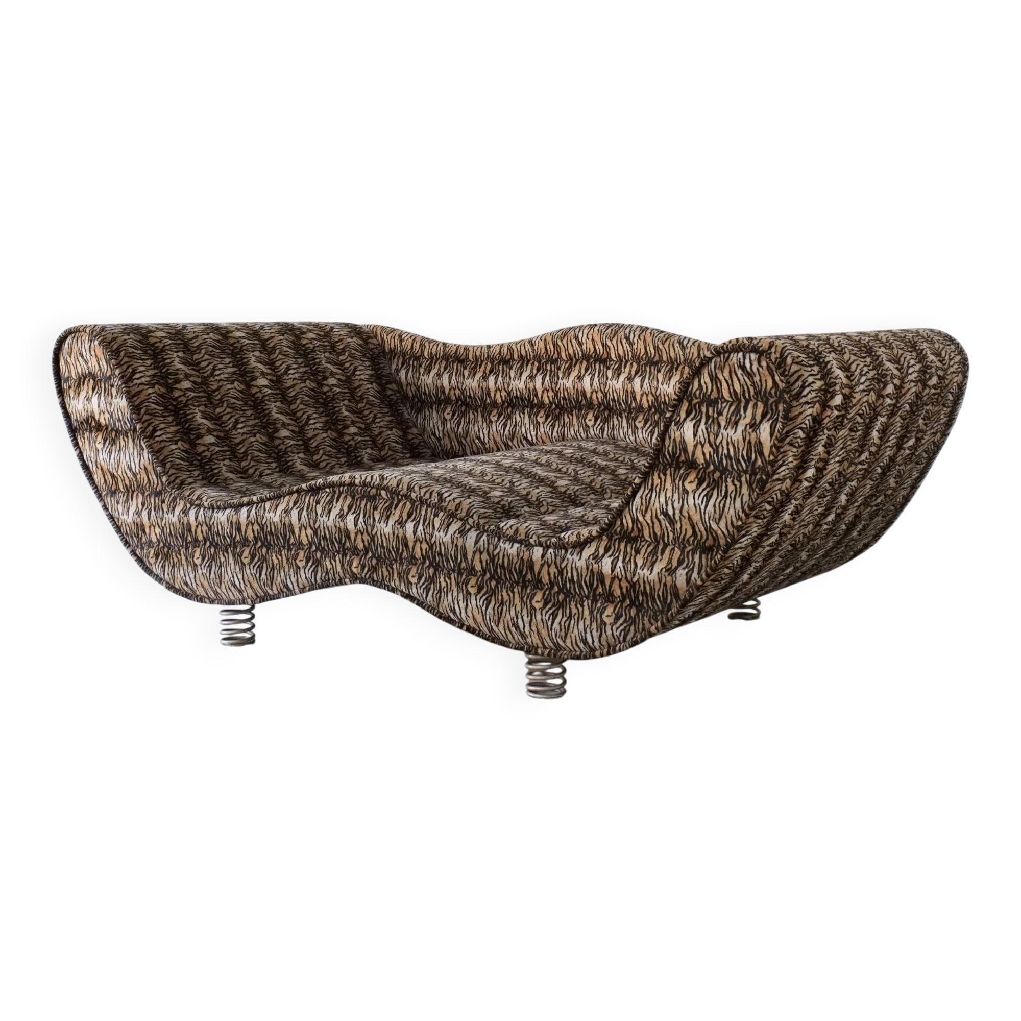 Extra-large postmodern animal print sofa | Germany | 1990s