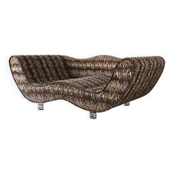 Extra-large postmodern animal print sofa | Germany | 1990s