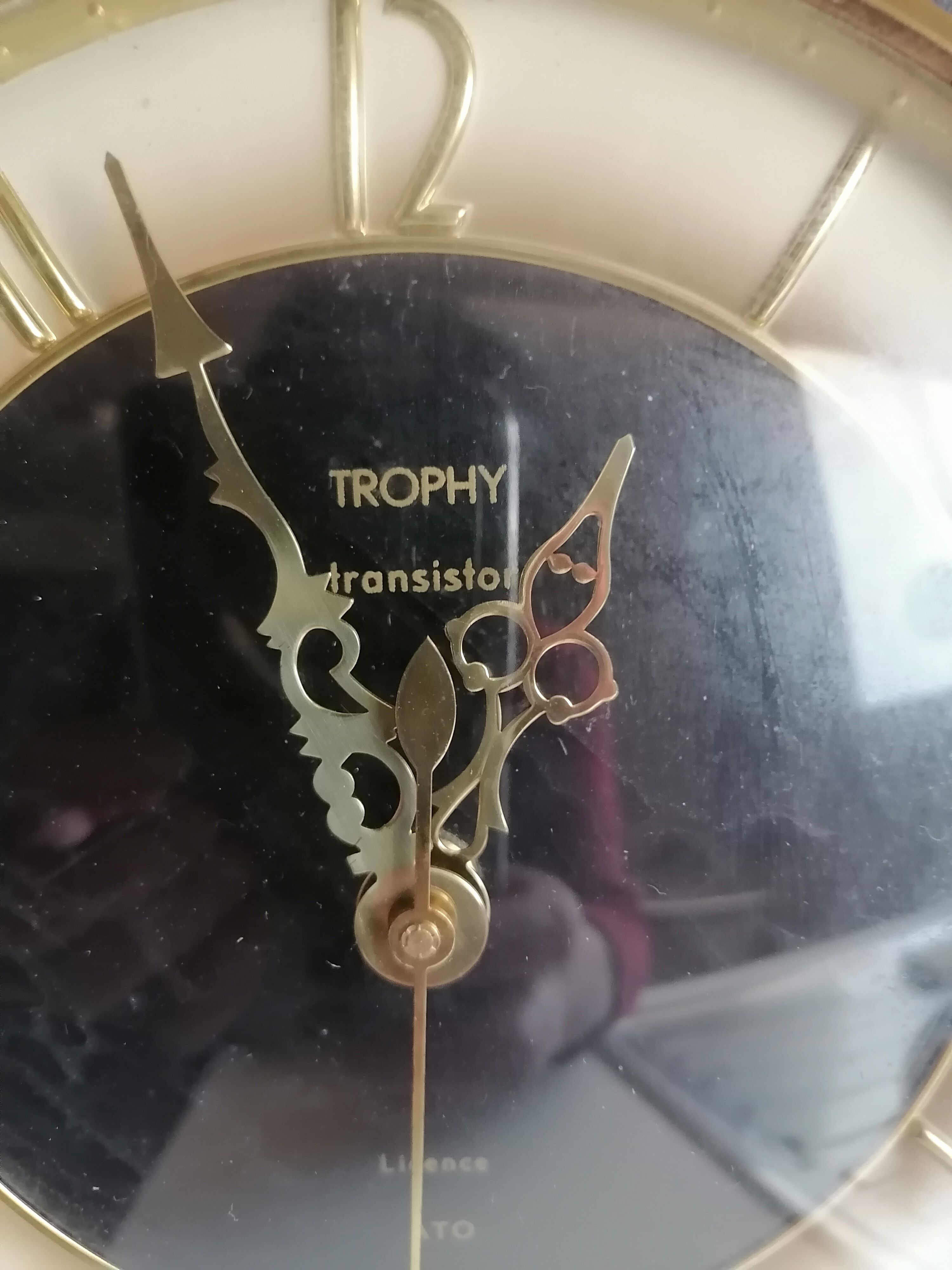 Wrought iron trophy wall hanging in office 1960