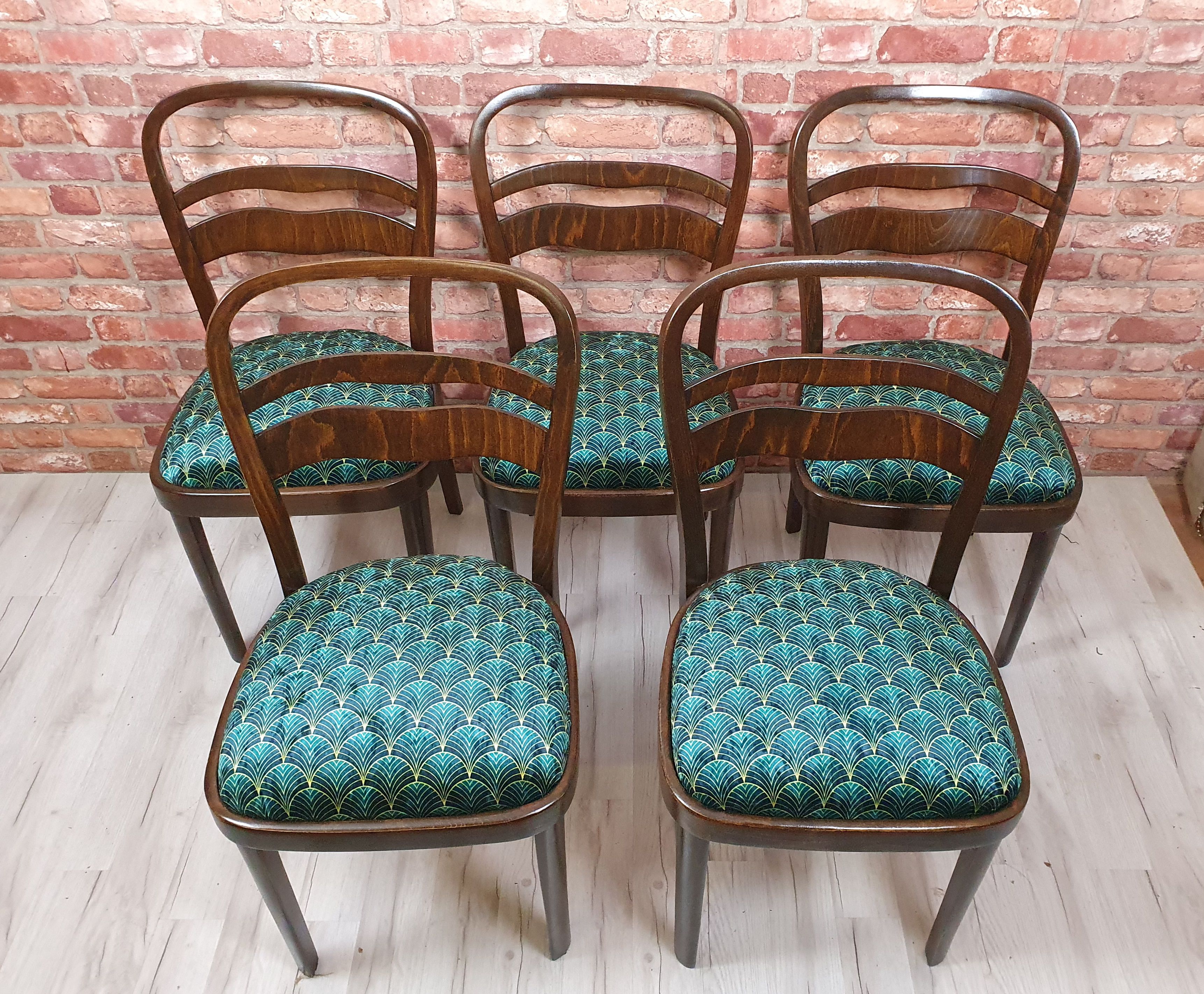 Chaises de salle à manger art déco rénovées