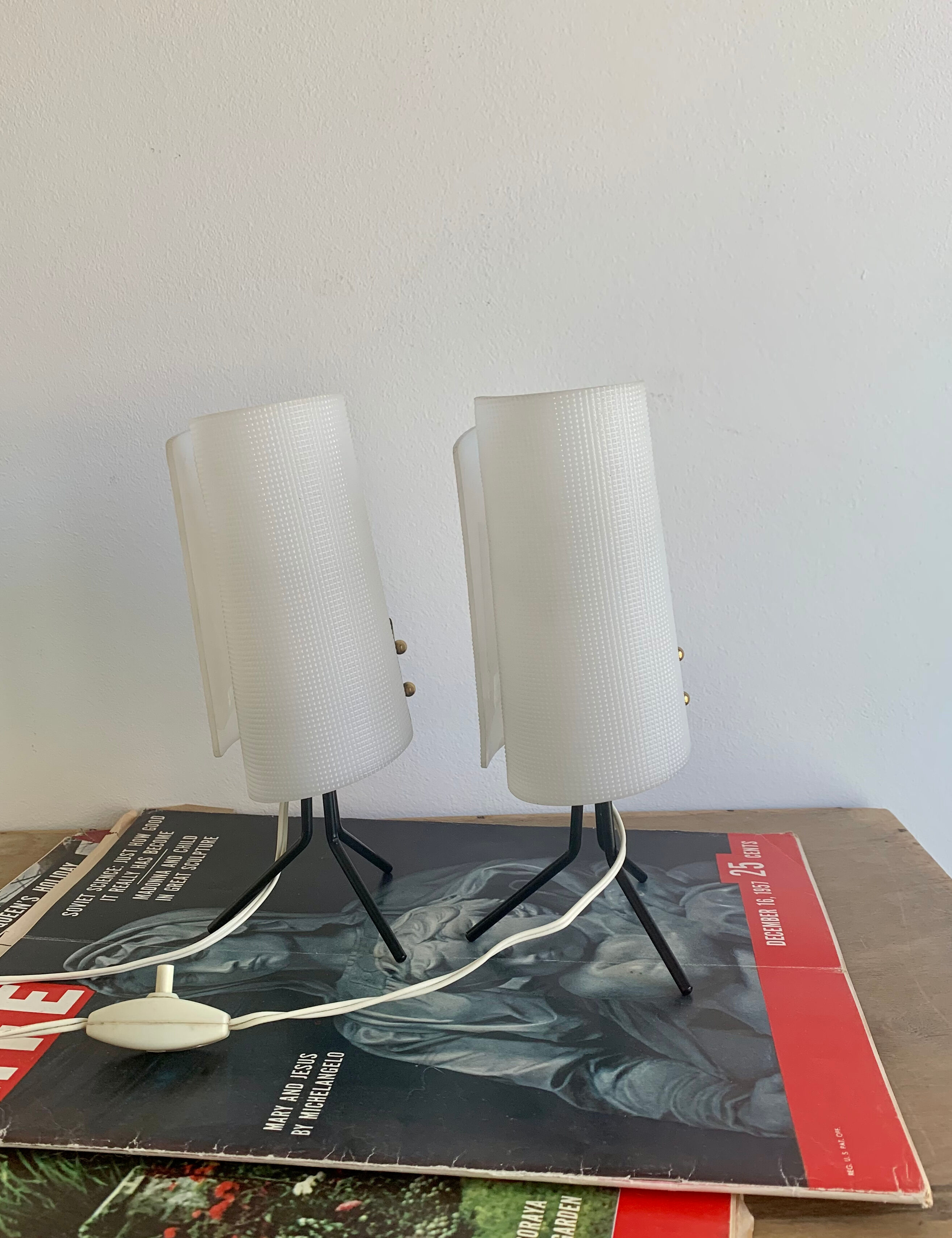 Pair of bedside lamps, 1960