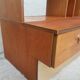 Vintage mid century library in teak used as wall unit shelf, room divider, media store