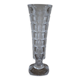 Vase sur pied verre ciselé vintage