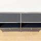 USM Haller sideboard, medium grey RAL 7004, 4 compartments with 2 flaps, Switzerland, 2000s
