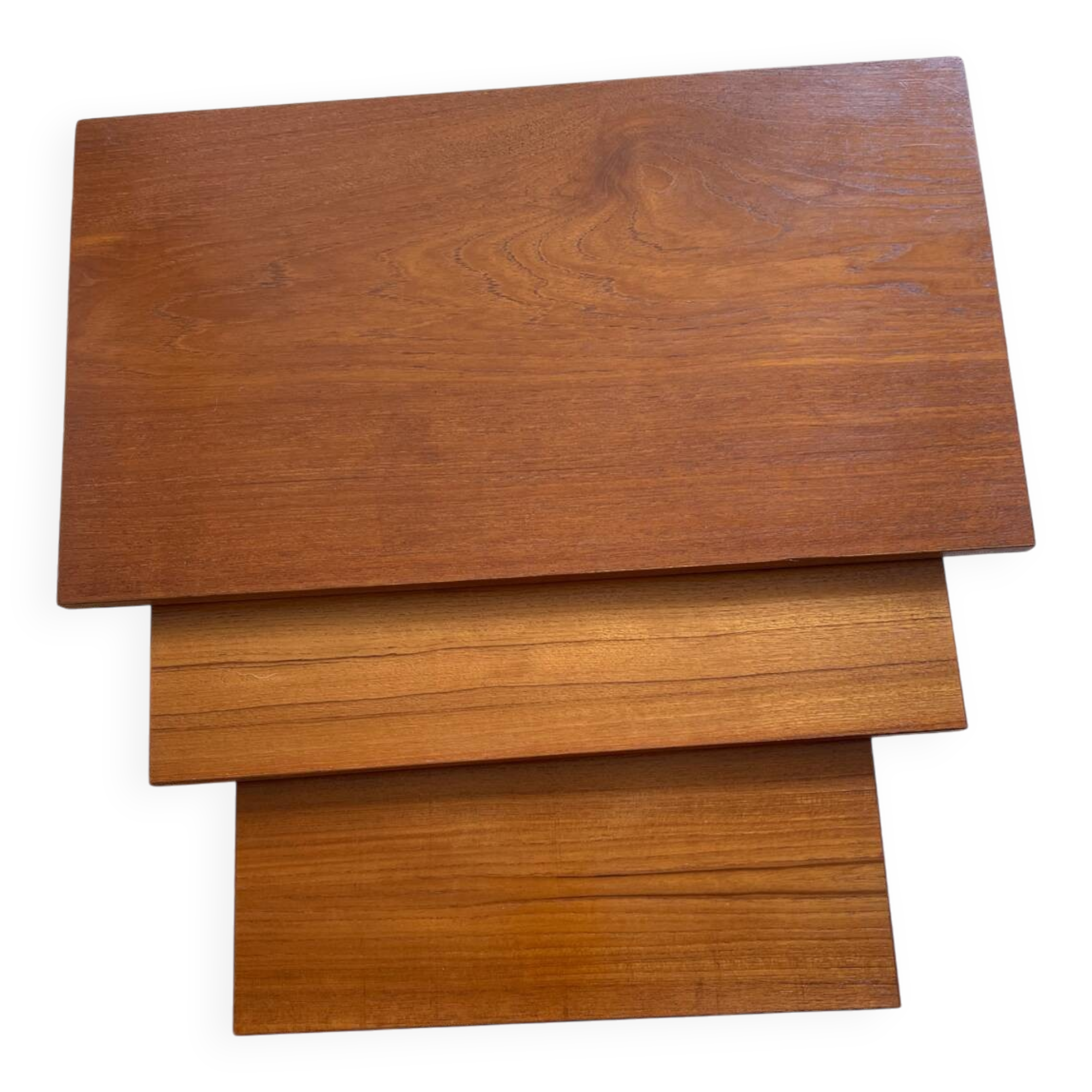 Scandinavian nesting tables in teak