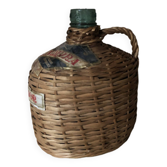 Wicker demijohn (small bandeira wine bottle)