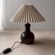 Minimalist ceramic table lamp from Denmark, 1960s.