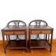 Pair of vintage 1960s rattan bedside tables