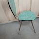 Formica chair green marbled effect