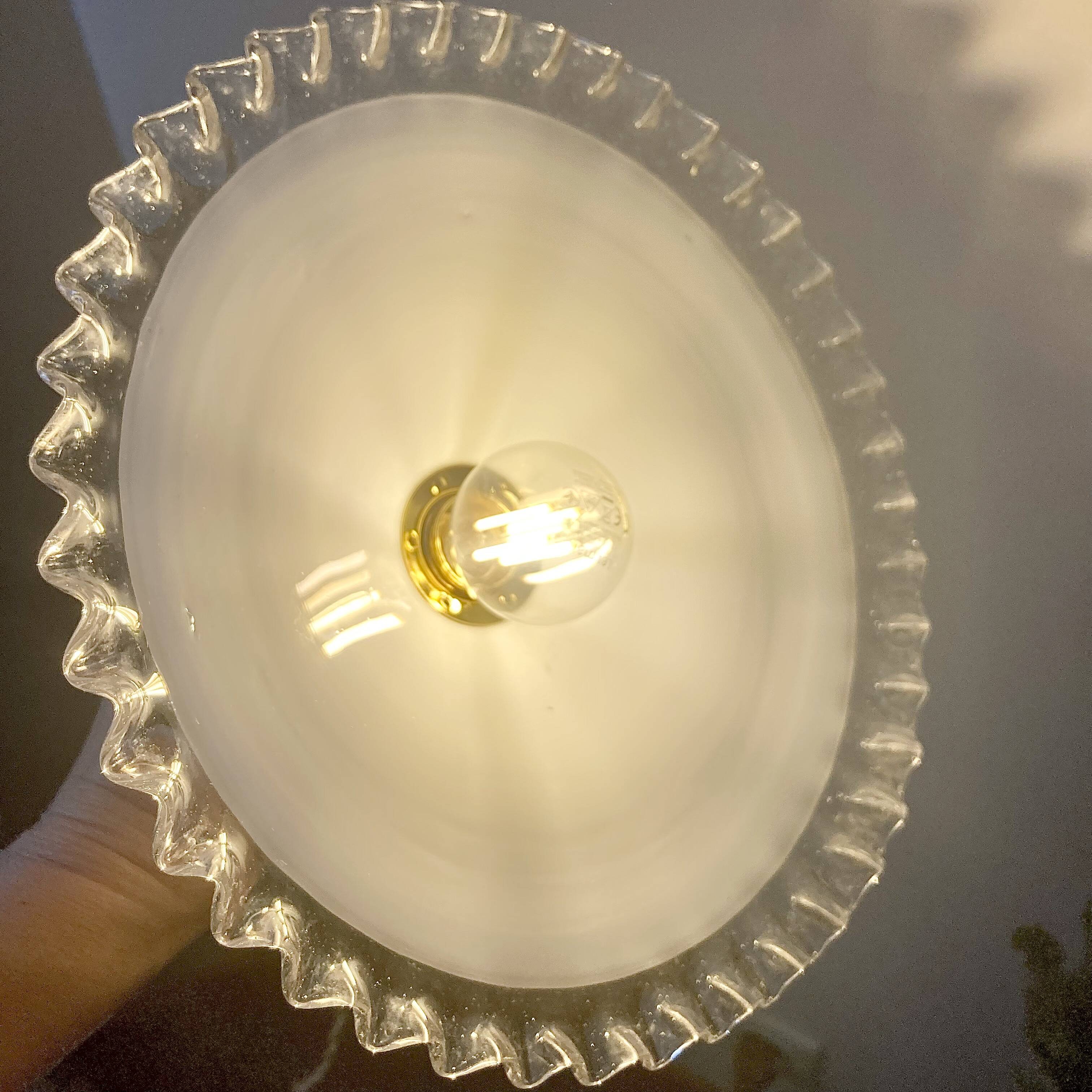 Pendant lamp, portable lamp, old opaline