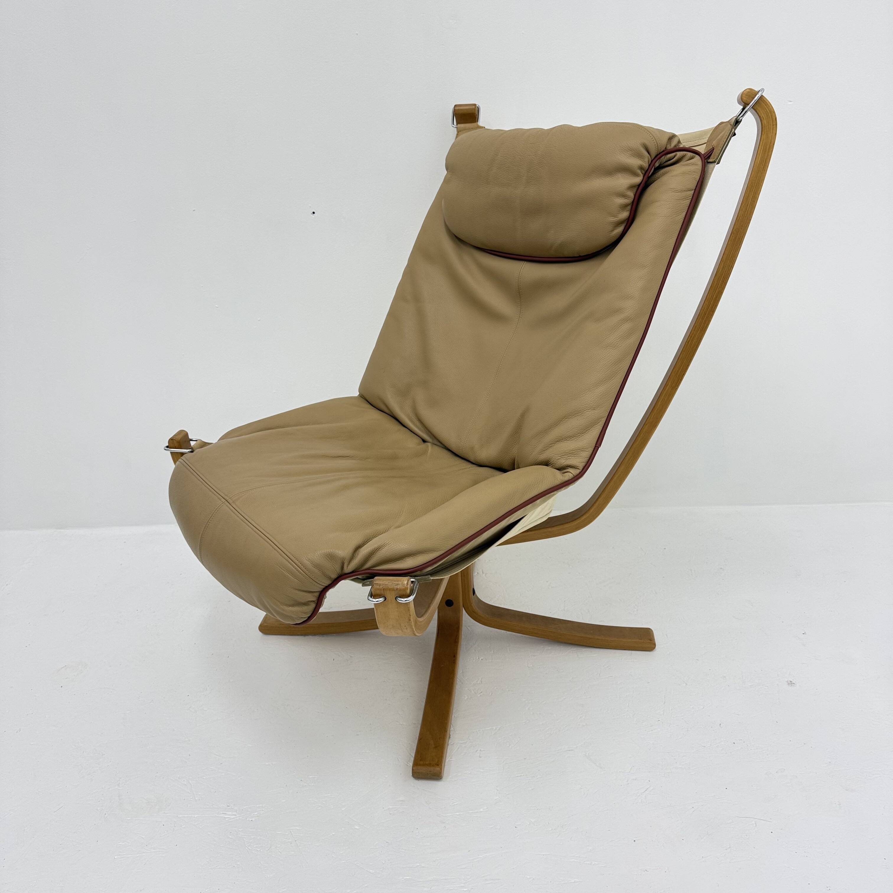 Falcon Leather Lounge Chair by Sigurd Ressel for Vatne Møbler, 1970s