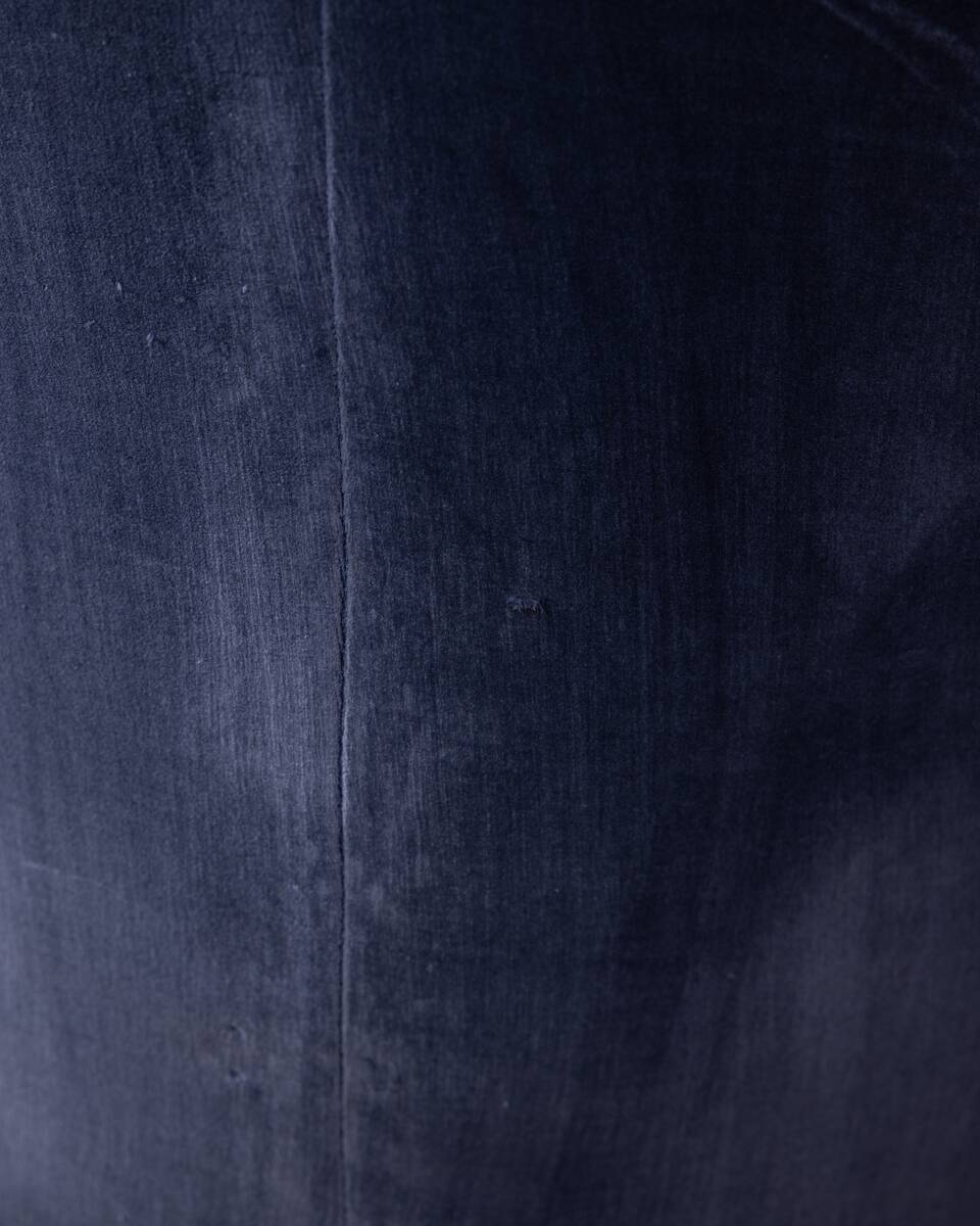 Paire de fauteuils design des années 50 en velours bleu design italien