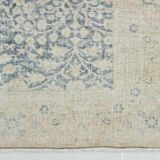 5x8 Navy Blue Beige Vintage Persian Rug, 144x259Cm SK 21485
