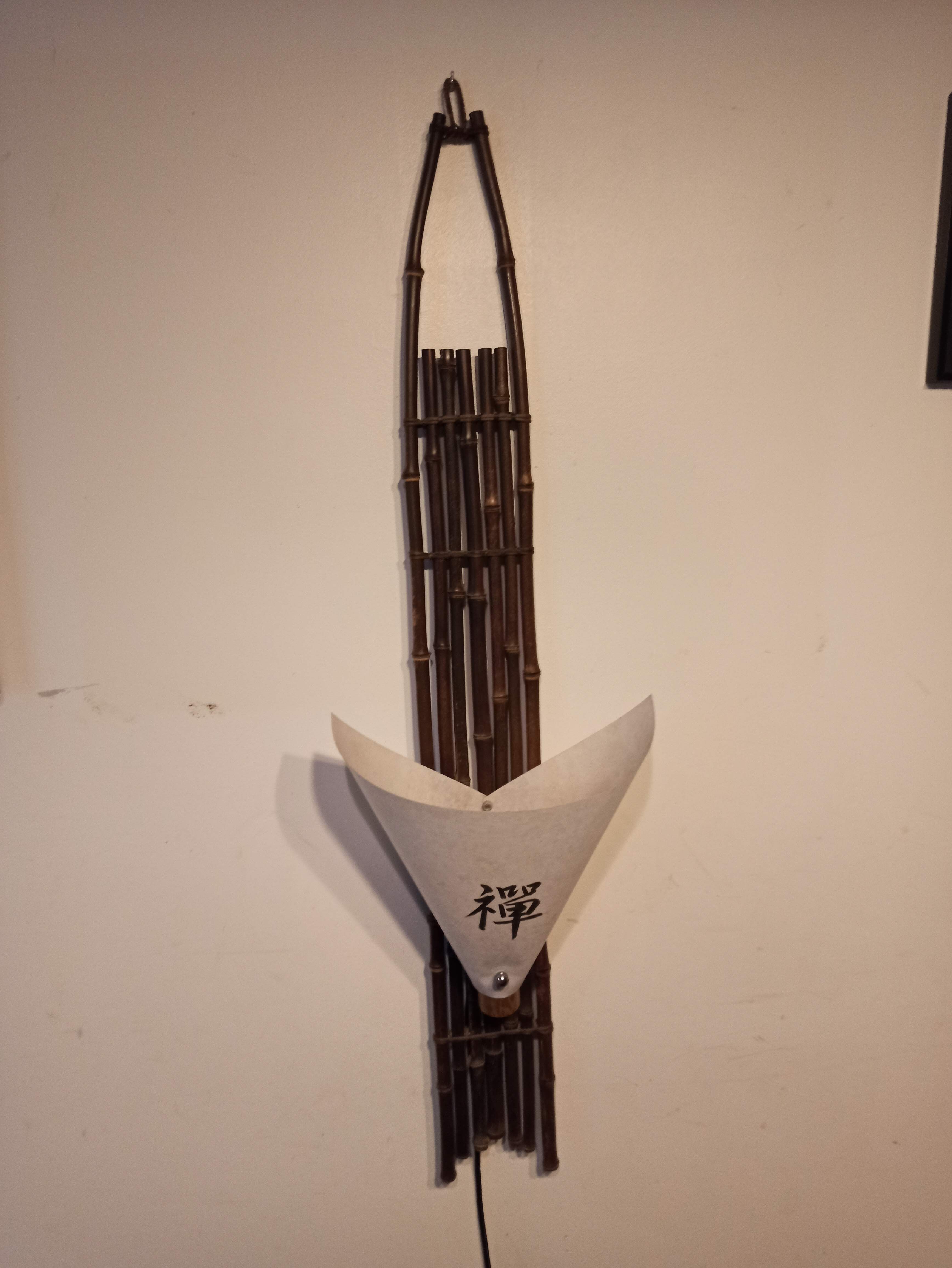 102.5 cm Large Japanese Wall Lamp Bamboo Paper
