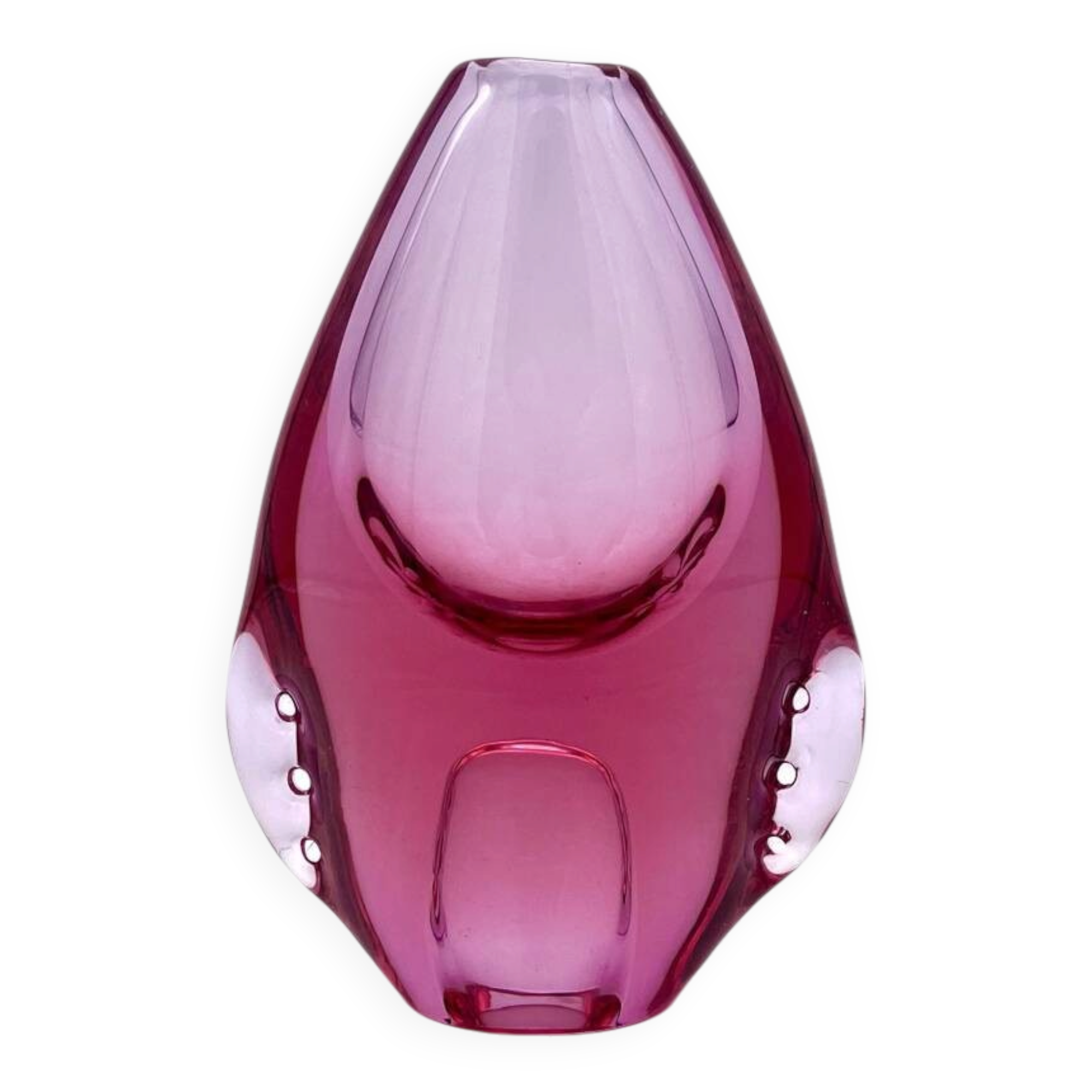 Vase Miloslav Klinger ZBS Verre Bohême Rubis