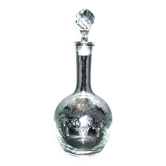 Carafe ancienne Saint-Louis à décor de rocaille et fleurs gravé à l’acide H32cm