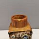 Beautiful square vase with incredible decorations, danish 1980s