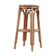 Wicker bar stool and bamboo cane
