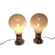 Murano - Mazegga - table lamps (2) set - glass - chrome - 60's