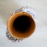 Vase Vallauris vintage brown-white