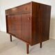 Vintage danish mid century rosewood sliding door cabinet 1960s