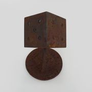 Futuristic Art Deco cast iron paperpress