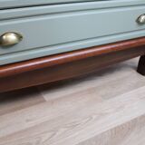 Gautier sage green 3-drawer chest of drawers, 1970s France